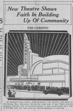 Cerrito Theater on opening day in 1937